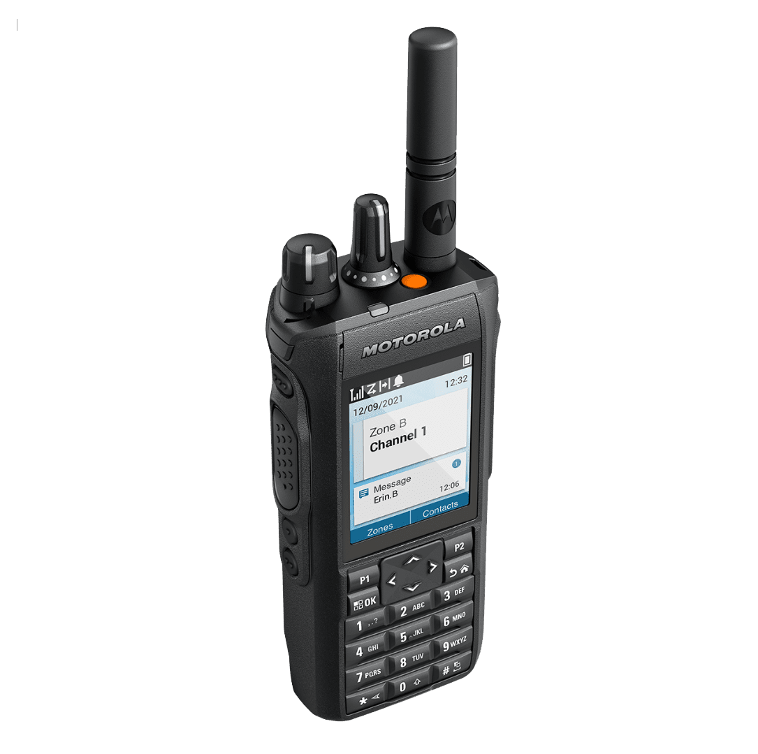Motorola R7 MOTOTRBO Portable two way radio - side PTT